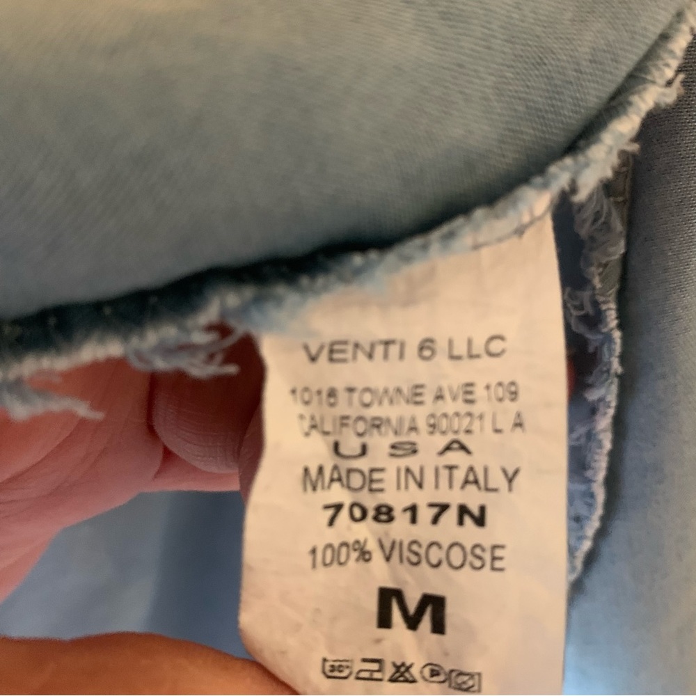Venti6 Button Down Hi-Low Shirt Duster, - Picture 5 of 10